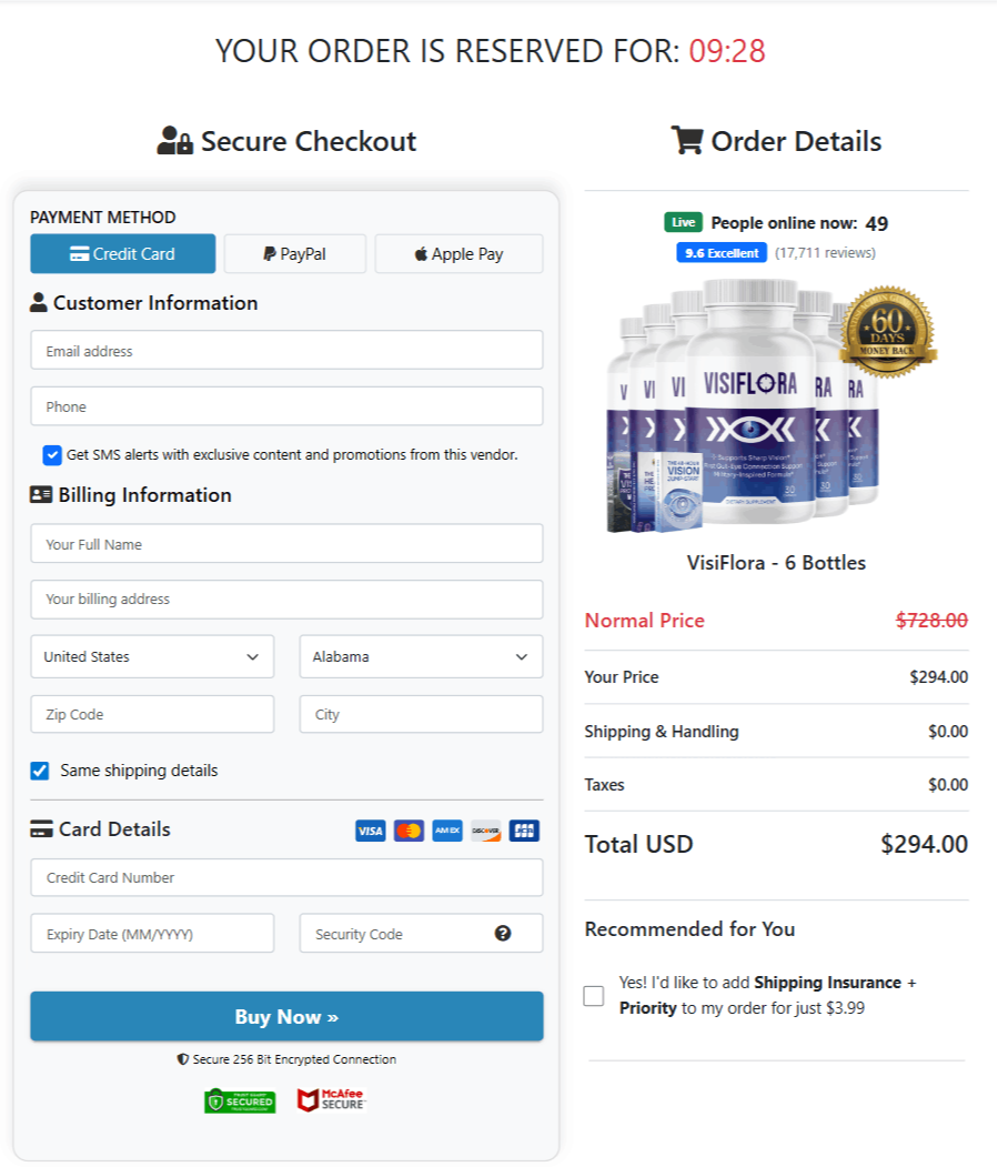 visiflora-order-page